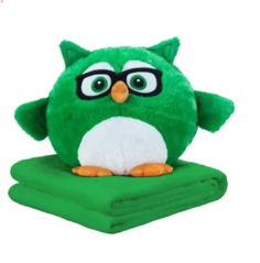 Игрушка мягкая Toy Plus Сова с пледом 2956-33 зеленая