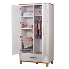 Шкаф детский Polini kids двухсекционный Simple 3410, с 1 ящиком, 0002724 31