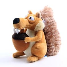 Мягкая игрушка белка Скрат, 20 см No Brand