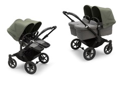 Детская коляска 2 в 1 для двойни и погодок Bugaboo Donkey5 Twin шасси Black