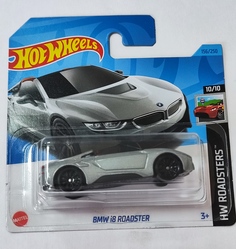 Машинка базовой коллекции Hot Wheels BMW I8 ROADSTER серебристая 5785/HKH44