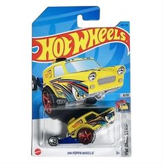 Машинка Hot Wheels легковая машина HKH34 металлическая HW Poppa Wheelie желтый