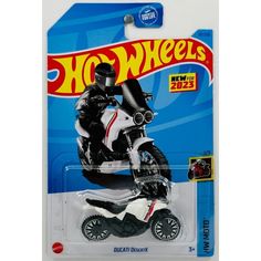 Машинка Hot Wheels мотоцикл HKG32 металлическая DUCATI DESERTX белый;черный