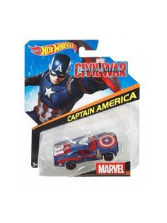 Машинка Hot Wheels легковая машина DJJ57 MARVEL CAPTAIN AMERICA