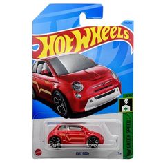 Машинка Hot Wheels легковая машина HKK24 металлическая Fiat 500e красный