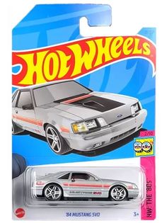 Машинка Hot Wheels легковая машина HKG80 металлическая 84 MUSTANG SVO серебристый