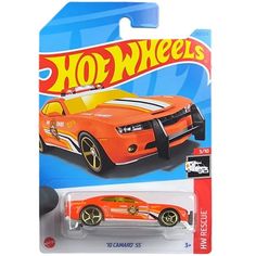 Машинка Hot Wheels легковая машина HKJ19 металлическая 10 Camaro SS оранжевый