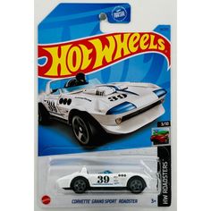 Машинка Hot Wheels легковая машина HKK09 металлическая CORVETTE GRAND SPORT ROADSTER