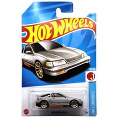 Машинка Hot Wheels легковая машина HKJ17 металлическая 88 HONDA CR-X серебристый