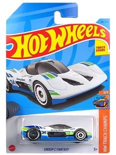 Машинка Hot Wheels легковая машина HKG34 металлическая GROUP C FANTASY бело-голубой