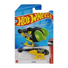 Машинка Hot Wheels вертолет HKJ23 металлическая Skyfire желтый;черный