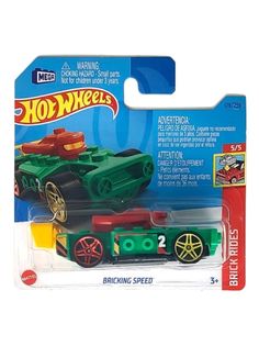 Машинка Hot Wheels легковая машина HKH17 металлическая BRICKING SPEED зеленый