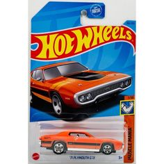 Машинка Hot Wheels легковая машина HKJ56 металлическая 71 PLYMOUTH GTX оранжевый