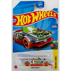 Машинка Hot Wheels легковая машина HKK14 металлическая TRACK MANGA серый;салатовый