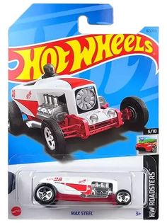 Машинка Hot Wheels легковая машина HKH39 металлическая MAX STEEL бело-красный