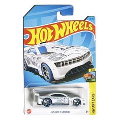 Машинка Hot Wheels легковая машина HKK17 металлическая Custom 11 Camaro белый;синий