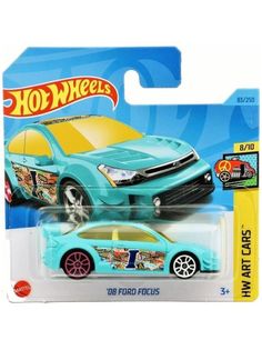 Машинка Hot Wheels легковая машина HKH51 металлическая 08 FORD FOCUS бирюзовый