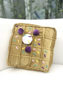 Мягкая подушка игрушка - антистресс LidisGenekls Вафля Бельгийская, разноцветный
