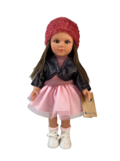 Кукла Lamagik Нина, шатенка, в кожаной куртке, 33 см, арт 33119