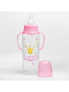 Бутылочка Mum&Baby 250мл ручки Волшебная принцесса роз 0+