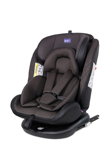 Автокресло группы 0+/1/2/3 (0-36 кг) KK999 Isofix темно-серое No Brand