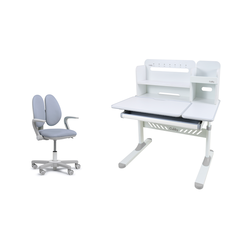 Парта,Cubby, Nerine + Mente, Grey с надстройкой + кресло с подлокотниками