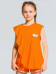 Туника детская Иново 1041, оранжевый, 134