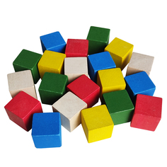 Кубики деревянные Мишка Кострома КУ-004 для малышей, 20шт