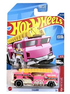 Машинка Hot Wheels коллекционная (оригинал) 5 ALARM розовый