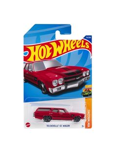 Машинка Hot Wheels коллекционная (оригинал) 70 CHEVELLE SS WAGON красный