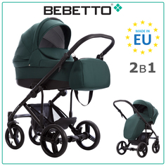 Коляска 2 в 1 Bebetto Magnum 239, зеленый, рама черная