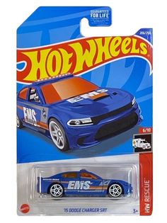 Машинка Hot Wheels коллекционная (оригинал) 15 DODGE CHARGER SRT синий