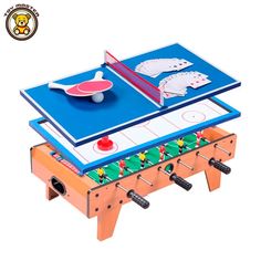 Настольная игра Toy Master Аэрохоккей, настольный теннис, футбол, для детей 3 в 1
