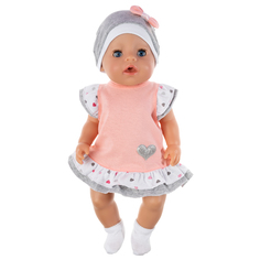 Одежда КуклаПупс для куклы 43 см Платье, шапочка, носки