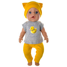 Одежда КуклаПупс для куклы 43 см Шапка, футболка и брючки