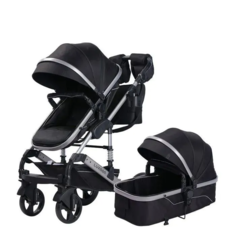 Коляска детская luxmom 558 черный лен