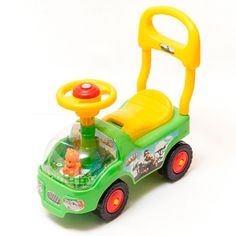 Машина каталка Нижегородская игрушка Толокар №1 Мишка Зеленая 134