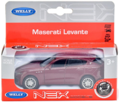 Машинка Welly Maserati Levante 1:38 бордовый 43739