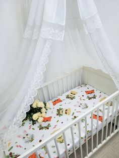 Простынь на резинке на матрас Пушистики 120*60см No Brand