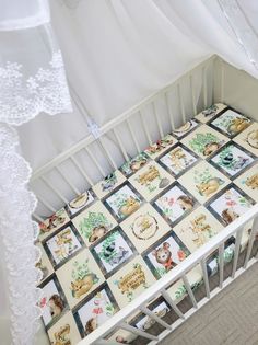 Простынь на резинке на матрас Животные в квадратиках (Китай) 120*60см No Brand