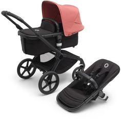 Детская коляска 2 в 1 Bugaboo Fox5 на шасси Black Midnight black Sunrise red