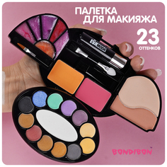 Набор детской декор. косметики Bondibon Eva Moda, BOX 14х14х3,1 см; тени для век-13шт.8,1