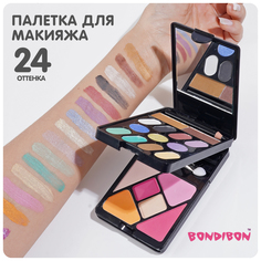 Набор детской декор косметики Bondibon Eva Moda, BOX 21, 2х14х2, 6 см; тени для век-13шт(9