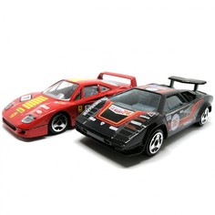 Набор коллекционных автомобилей Bburago Ferrari F40 и Lamborghini Countach, масштаб 1:43