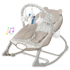 Шезлонг-качалка с игрушками для новорожденных FunKids Infant-To-Todler Rocker, CC9928-P