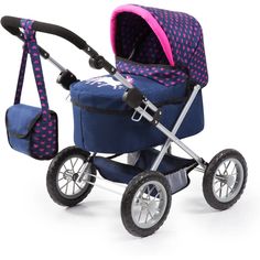 Коляска Bayer Design с Единорогом Trendy синяя