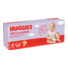 Подгузники Huggies Ultra Comfort 4 (8-14 кг) 50 шт