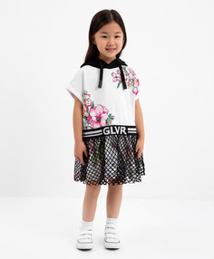 Платье детское Gulliver 12303GMC5001 белый, 122