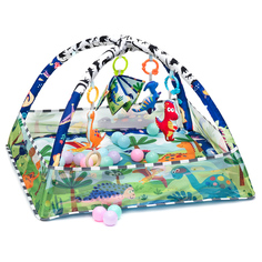 Коврик Funkids Play Ground Gym с игрушками, шариками и складными бортиками, CC9038-1