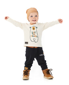 Лонгслив Lucky Child 63-12 цв. бежевый р.74-80